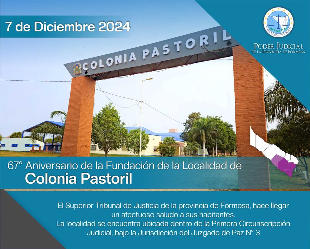 Aniversario de la localidad Colonia Pastoril