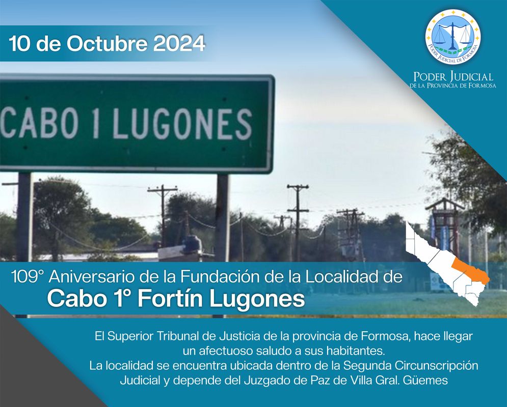 Efemérides - 109° Aniversario Fortín Lugones