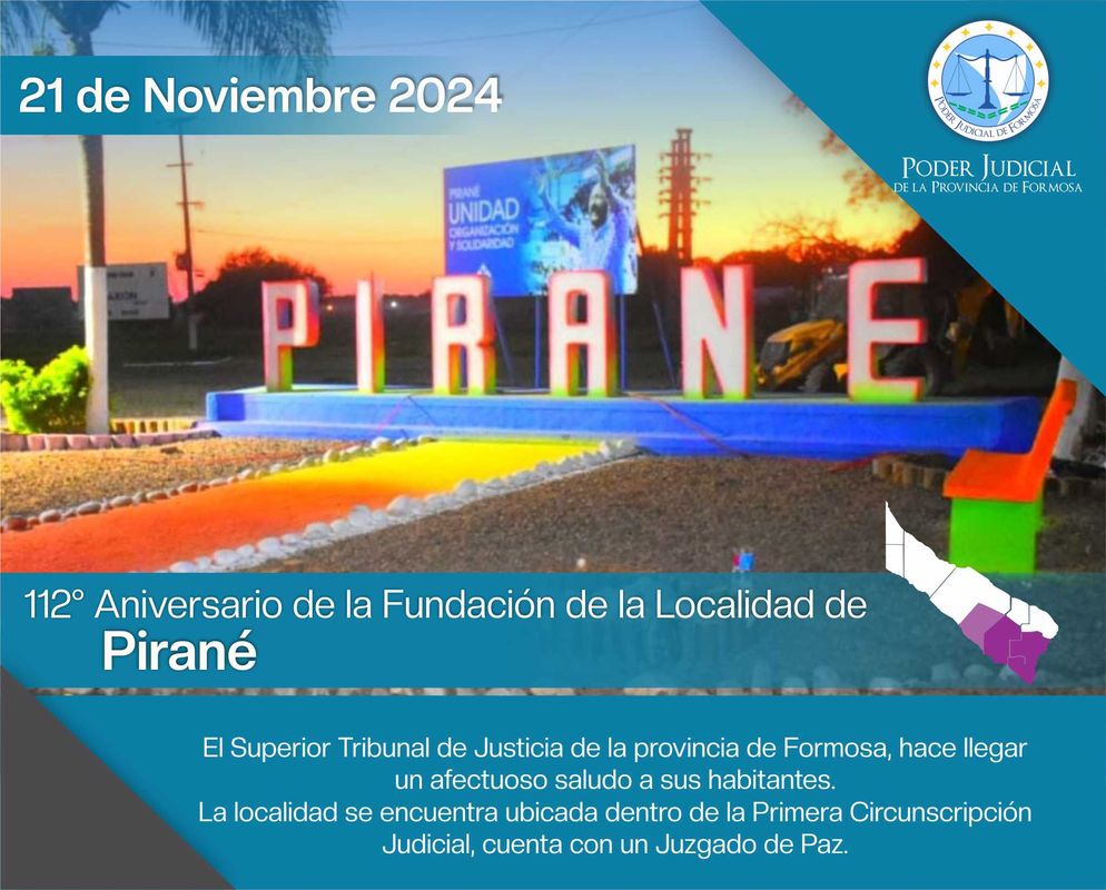 Efemérides - 112º Aniversario Pirané