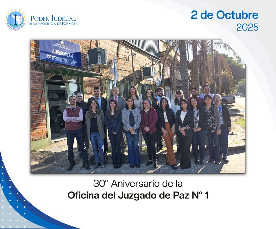 Aniversario Juzgado de Paz N° 1