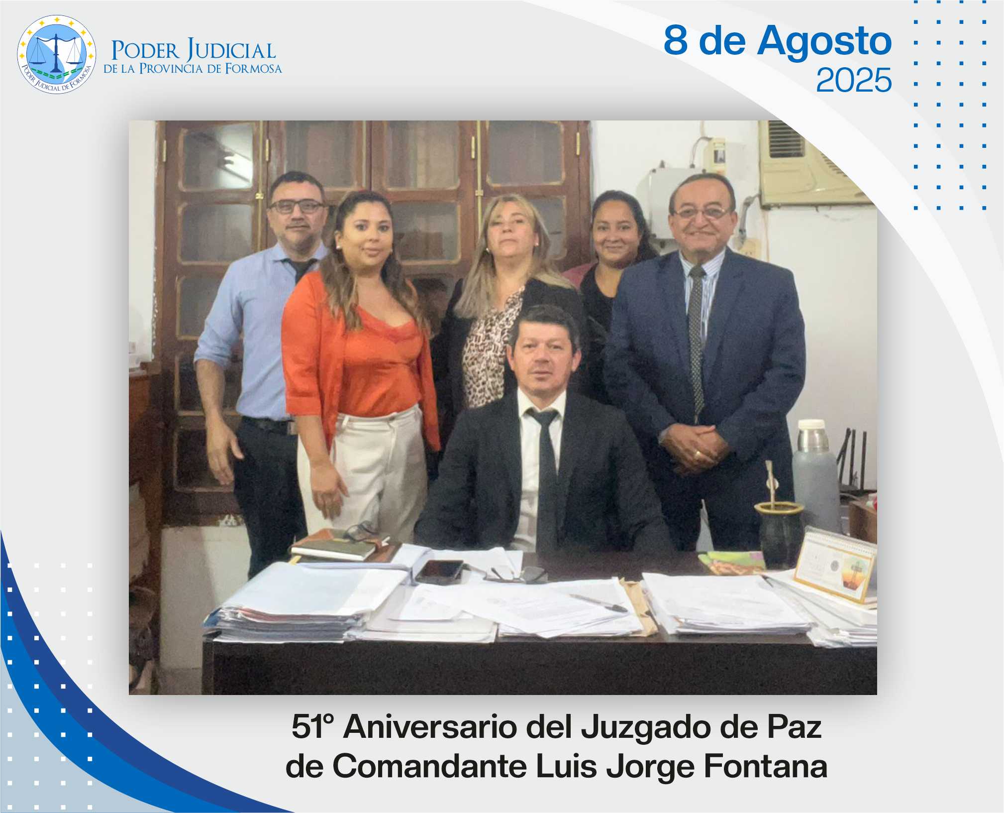 Efemérides - 51º Aniversario Juzgado de Paz Comandante Fontana