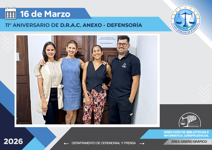 Efemérides - 11º Aniversario DRAC Defensoría