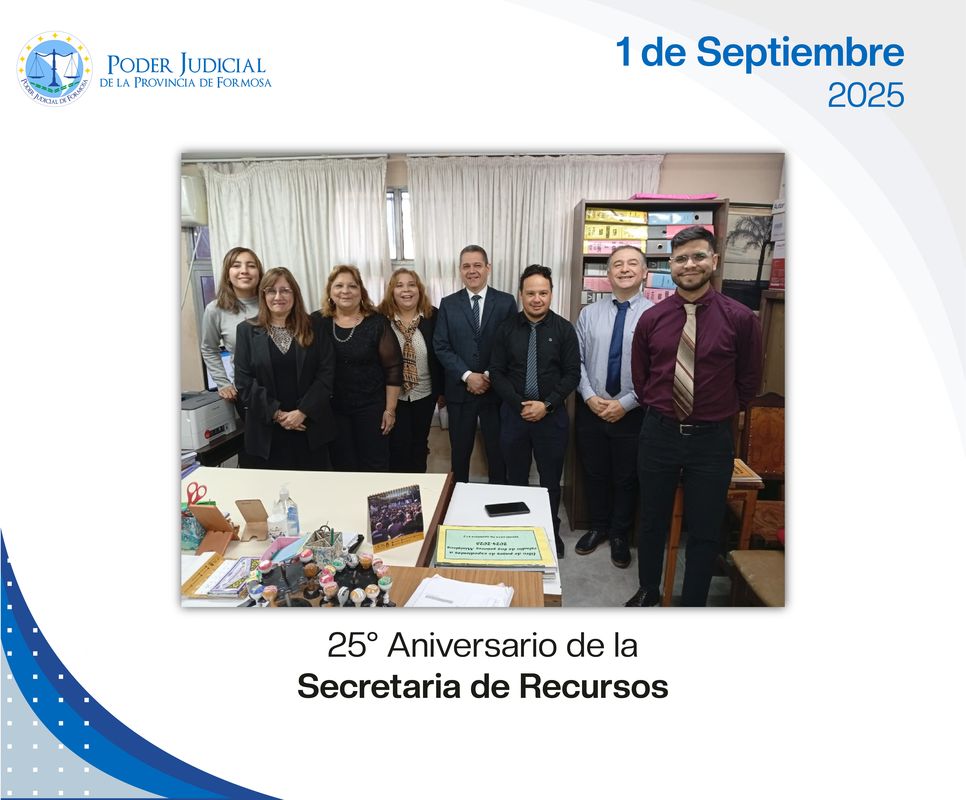 Efemérides - 25º Aniversario Secretaría de Recursos