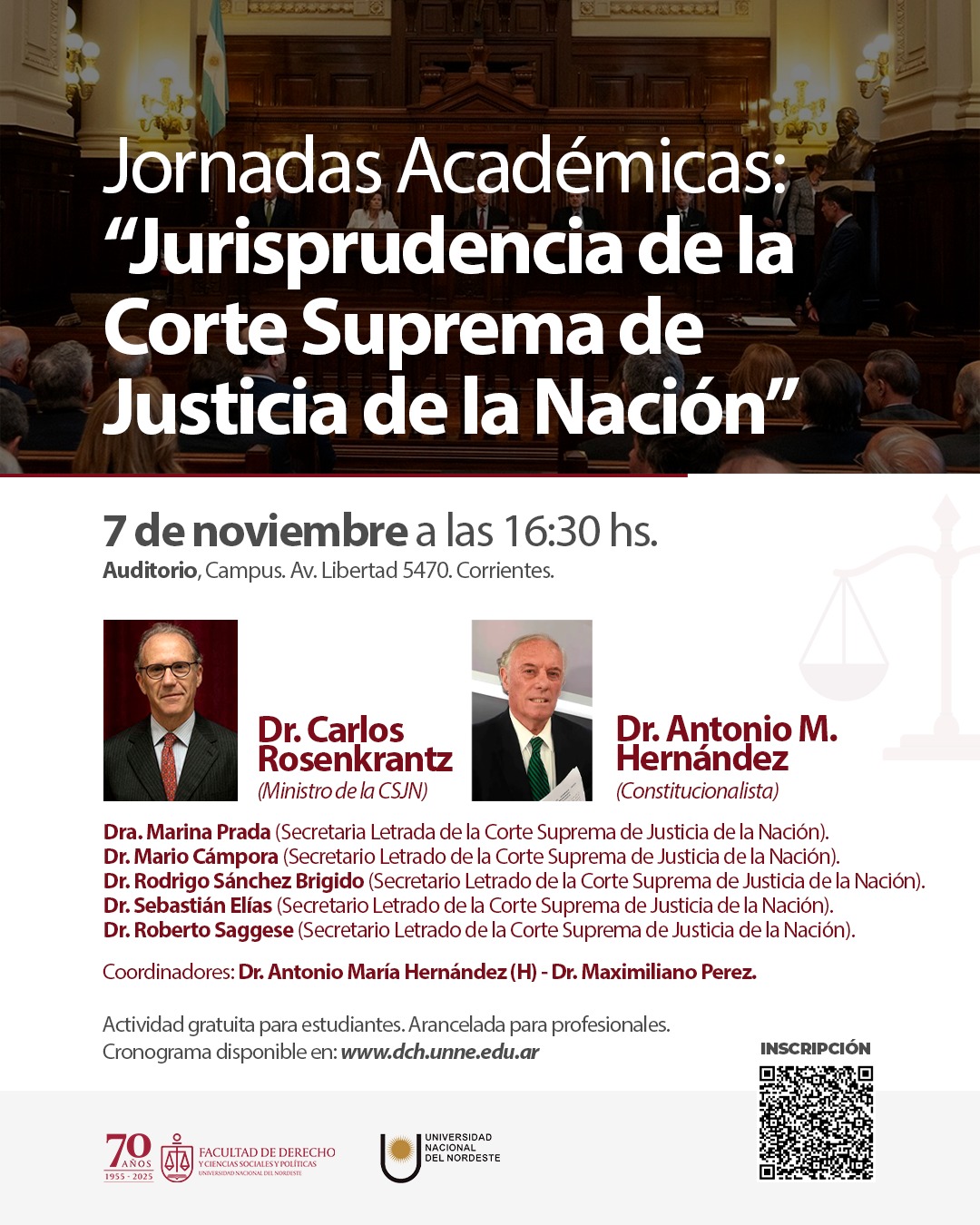 Flyer Jornadas Académicas de la CSJN
