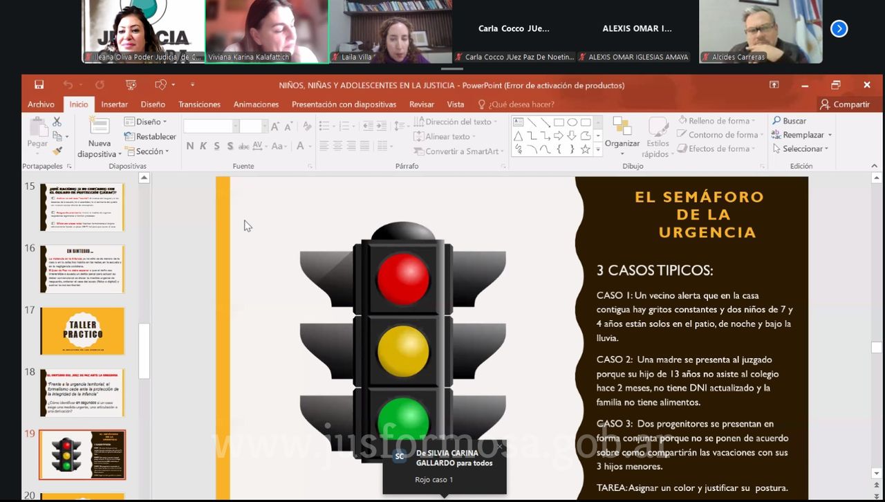Capacitación virtual a jueces y juezas de Paz