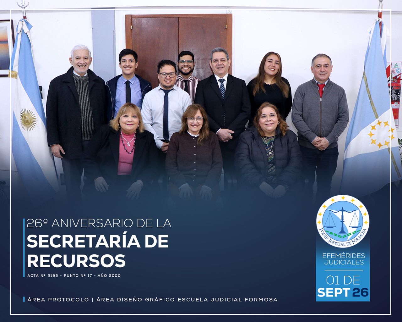 Efemérides - 26º Aniversario Secretaría de Recursos