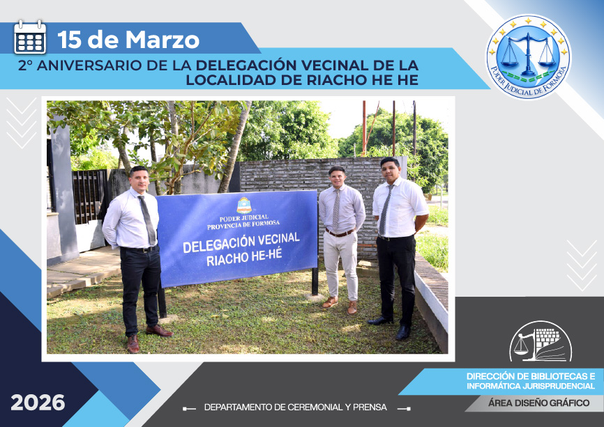 Efemérides - 2º Aniversario Delegación Vecinal Riacho He He