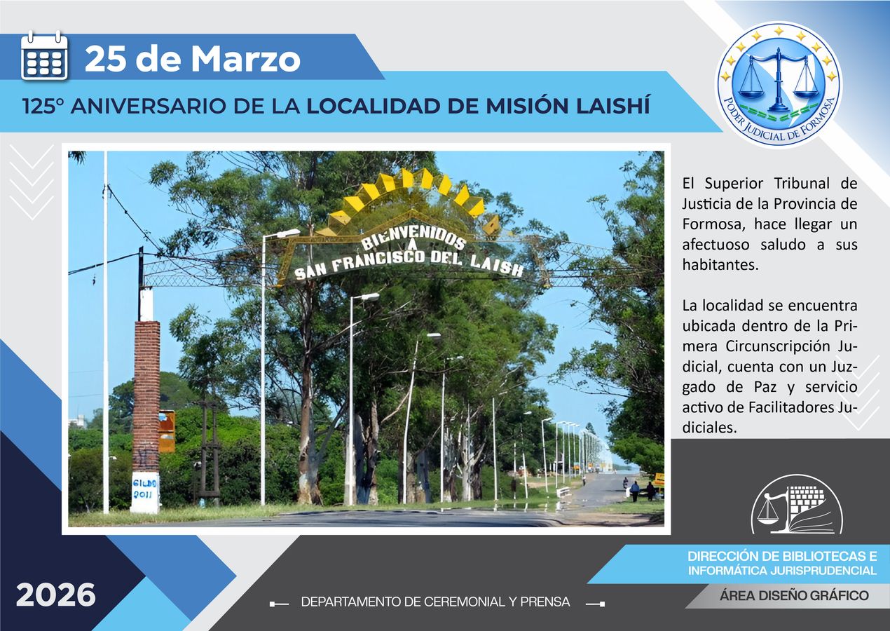 Efemérides - 125º Aniversario Misión Laishí