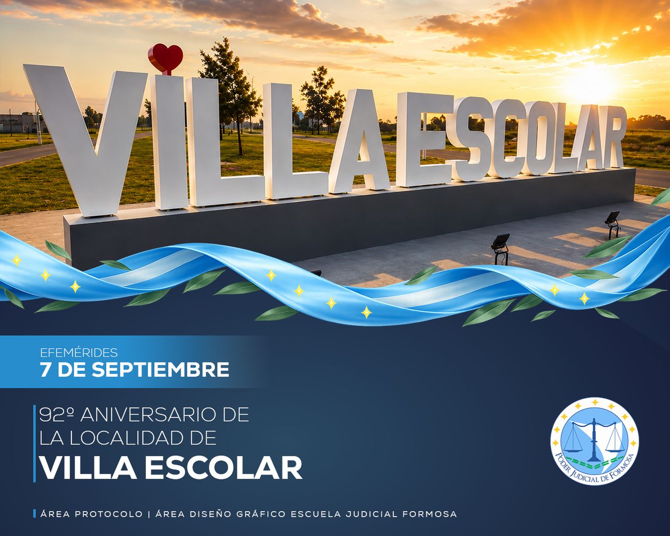 Efemérides - 92º Aniversario localidad Villa Escolar