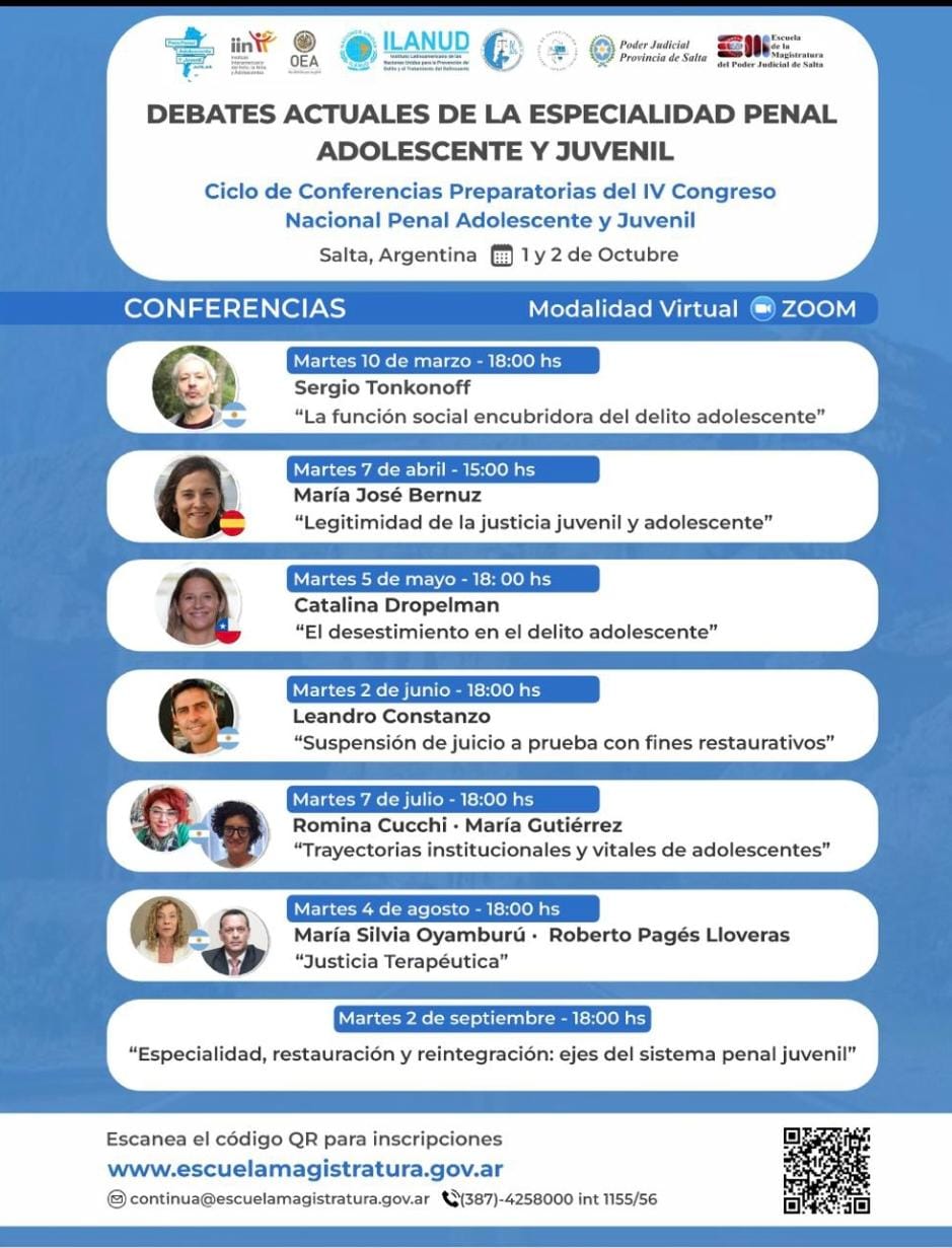 Flyer Congreso Penal Juvenil 2026